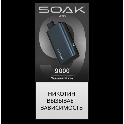 Электронная сигарета SOAK 9 Зимняя Мята (Winter Mint)
